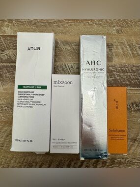 Authentic Korean Skincare Hydration Bundle - AHC, Anua, Mixsoon, & Sulwhasoo